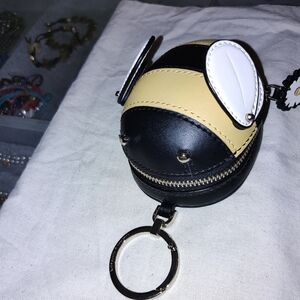 Kate Spade Black and Yellow Bee Coin Purse Keychain